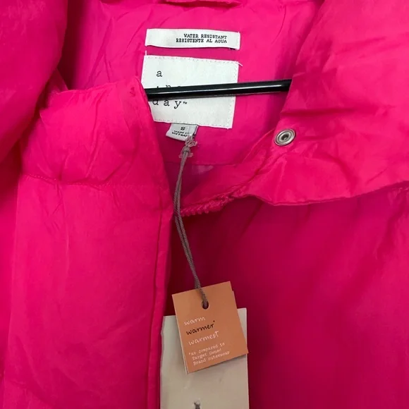 a new day Women's Hot Pink Puffer Jacket - Picture 3 of 3
